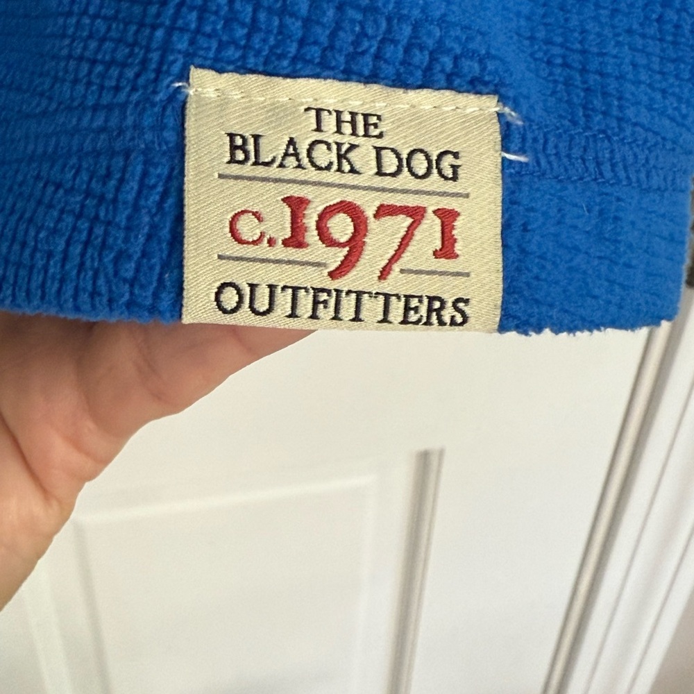 The Black Dog Royal Blue Quarter Zip Fleeced Pullover - Picture 3 of 7